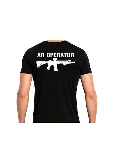 Alfa Giyim Ar Operatör Baskılı Tişört Siyah