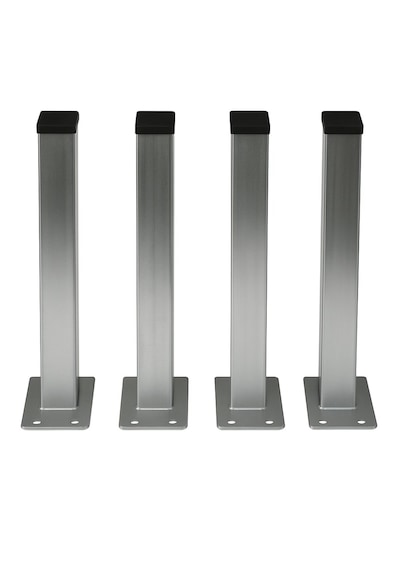 4lü Katlanır Metal Yer Sofrası Ayağı Yer Masası Ayağı 20 Cm Gri