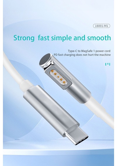 Apple MacBook Uyumlu Type-c To Magsafe 1 Pd Hızlı Şarj Kablosu 2 Metre