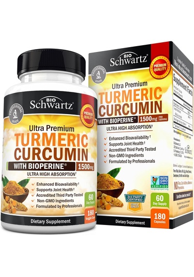 Bioschwartz Turmeric Curcumin With Bio.pe.rine 1500 Mg 180 Kapsül 60 Serving