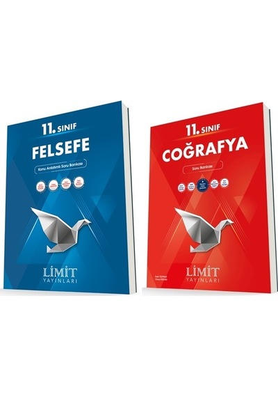 Limit 11. Sınıf Felsefe + Coğrafya Soru Bankası Seti 2 Kitap 2023