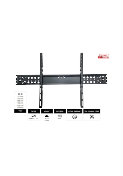 Vontech VT-100S 42-100'' Sabit LCD-LED TV Askı Aparatı