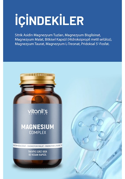 Vitanil's Magnezyum Complex 60 Kapsül