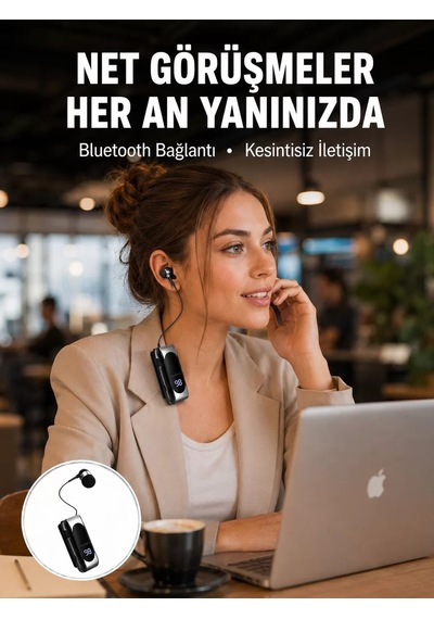 Dijital Göstergeli Bluetooth Kulaklık Klipsli Ve Şık Tasarım Yeni Nesil Mh-hs2162-7805