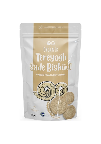 OG natural Organik Tereyağlı Sade Bisküvi 100 G