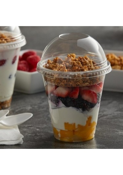 Plastik Milkshake Bardağı Pipetli Kapaklı 100'lü İçecek Şeffaf 350 Cc Ml Meşrubat Bardağı Cup