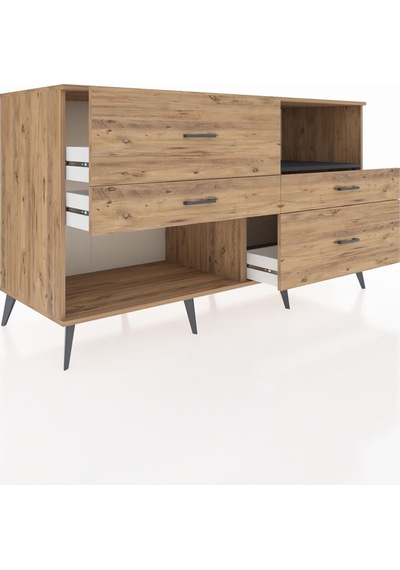 Kronos Konsol Tek Raflı 4 Çekmeceli 176x59x99 Çam-antrasit/çam Çam-antrasit/çam Kronos Konsol Tek Raflı 4 Çekmeceli 176x59x99 Çam-antrasit/çam Çam-antrasit/çam