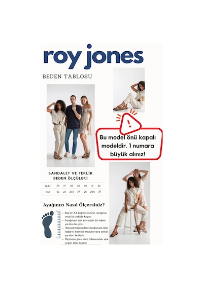 Roy Jones 1801 Ortopedik Sabo Aşçı Medikal Plaj Kadın Terlik 167800000336 14 Bej Bej