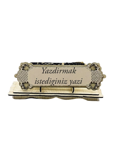 Kişiye Özel Ahşap Masa Üstü İsimlik N11.10102