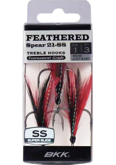 Bkk Feathered Spear 21-ss Üçlü Olta İğnesi 2 3 Pcs