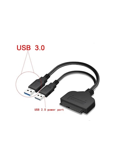 2.5" Usb 3.0 To Sata Hdd Ssd Dönüştürücü Adaptör Kablosu + Koruma Kutusu
