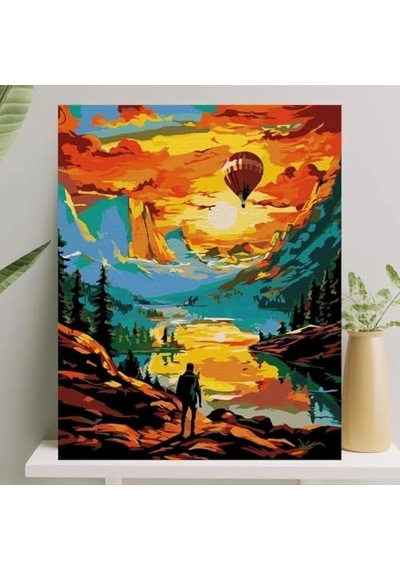 Sayılarla Boyama Tuval Seti Fırça Boya Dahil Çıtalı 40x50 Cm - Zirve