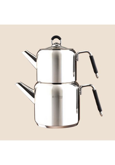 Kitchen Vetra Çaydanlık - Gri - 1,65 Lt + 900 Ml Çok Renkli