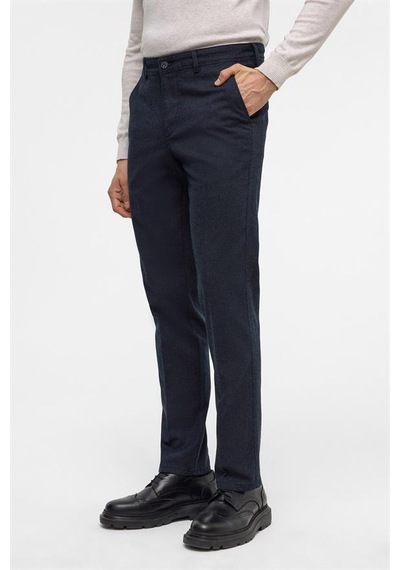 Süvari Lacivert Regular Armürlü Pantolon Pn2016600187-m09 Lacivert