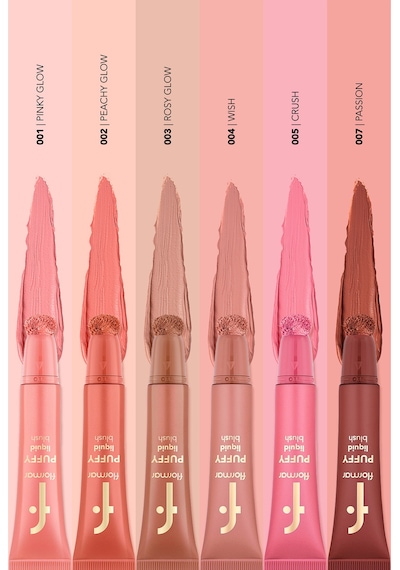 Flormar Puffy Liquid Nemlendirici Etkili & Parlak Bitişli Sünger Aplikatörlü Likit Allık 007 Passion