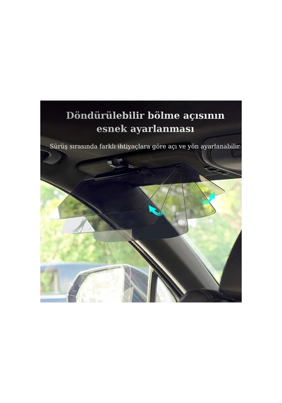 Araç İçi Güneş Siperliği Ön Cam Güneşliği Gece Gündüz Parlama Engelleyici Güneşlik Araç Gözlüğü - 865349540