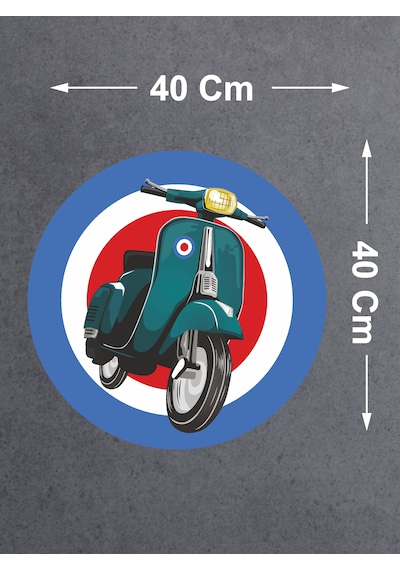 Scooter Motosiklet Sticker - Araba Oto Motosiklet Sticker - 00022 40x40 Cm