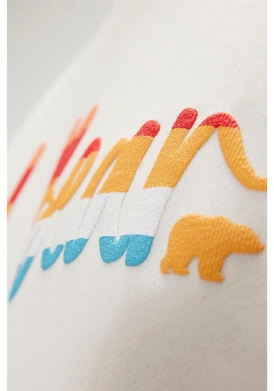 Bad Bear Manuscrıpt Crewneck Erkek Beyaz Sweat - 23.02.12.016 Beyaz