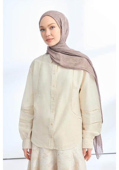 Armanda Organic Touch Ketens Viskoz Şal- 3601 Koyu Leylak