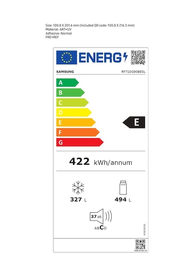 Samsung RF71DG90BESL Gardırop Tipi No Frost Buzdolabı