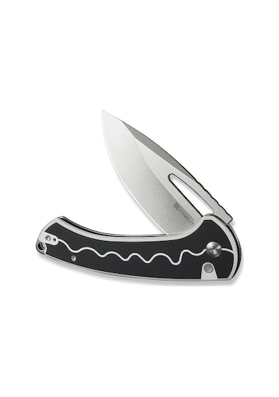 Sencut Squiggy White / Black G10 Handle Satin Finished 9cr18mov Blade Kamp Çakı Siyah - Beyaz
