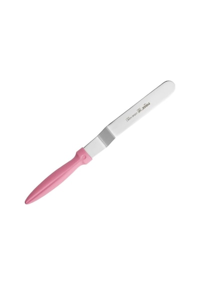 Pasta Paleti Kıvrık 15 Cm Pembe Krema Sürme Ve Pasta Dekor Spatulası Diğer
