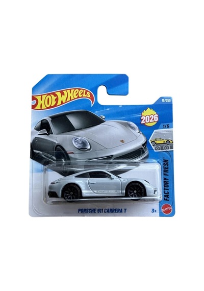 Hot Wheels Porsche 911 Carrera T - Factory Fresh Gümüş 1/64 Diecast Model Araba Çok Renkli