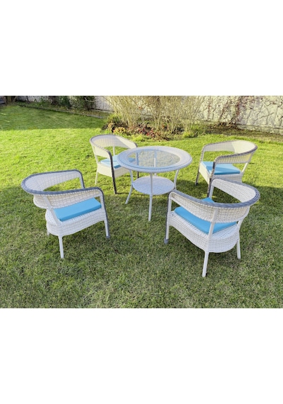 Monalin Home Garden Icon 4 Kişilik Rattan El Örgüsü Masa Sandalye Takımı Minderli & Camlı & Masalı Oturma Grubu Mavi Monalin Home Garden Icon 4 Kişilik Rattan El Örgüsü Masa Sandalye Takımı Minderli & Camlı & Masalı Oturma Grubu Mavi