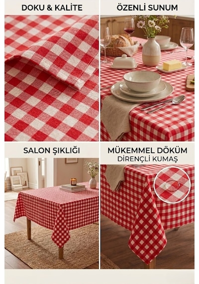 Kırmızı Pıtırcık Ekose Masa Örtüsü Leke Tutmaz Su İtici Masa Örtüsü Dikdörtgen Bahçe Ve Mutfak Masa Örtüsü Kırmızı Beyaz Kırmızı Pıtırcık Ekose Masa Örtüsü Leke Tutmaz Su İtici Masa Örtüsü Dikdörtgen Bahçe Ve Mutfak Masa Örtüsü Kırmızı Beyaz