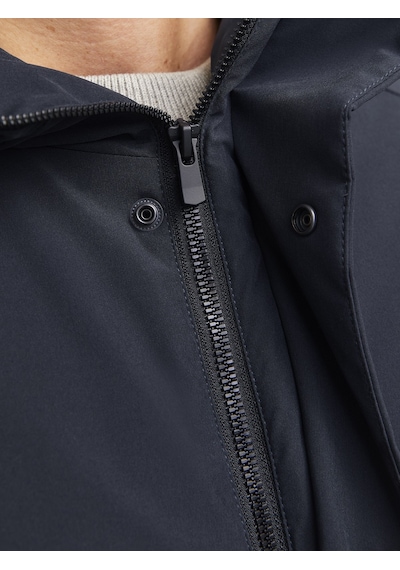 Jack & Jones Jack Jones Erkek Su Geçirmez Kapüşonlu Mont 12258405 Koyu Lacivert