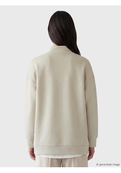 Lcw Everyday Gri Dik Yaka Kadın Sweatshirt