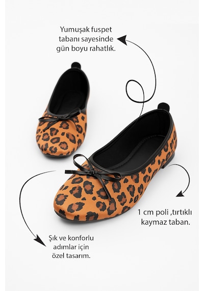 Günlük Kadın Babet Oval Burunlu Fiyonklu Rahat Kalıp Tırtıklı Taban Balerin Ayakkabı 112 LEOPAR Günlük Kadın Babet Oval Burunlu Fiyonklu Rahat Kalıp Tırtıklı Taban Balerin Ayakkabı 112 LEOPAR