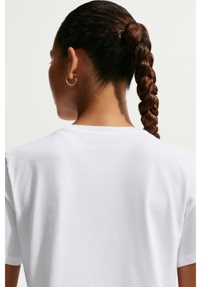 Nike Nsw Club Ss Tee Pamuklu Kadın Tişört Beyaz Dx7902 Beyaz- Siyah