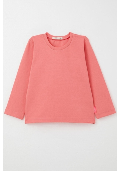 Breeze Kız Bebek Uzun Kollu Tişört Basic 9 Ay-3 Yaş, Mercan Mercan