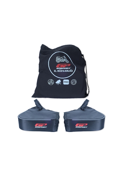 GP Kompozit Universal Scooter El Korumalı Rüzgarlık Siyah