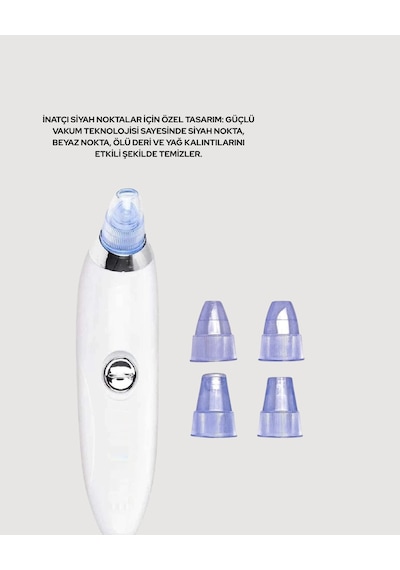 Mey İthalat Güçlü Vakumlu Siyah Nokta Temizleyici Cilt Pürüzlerini Gideren