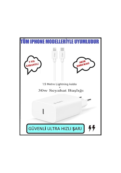 Apple Uyumlu iPhone Şarj Aleti Hızlı Pd Yeni Nesil 14 13 Pro Plus Max 11 X 7 8