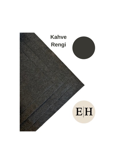 Kahve Rengi Metrelik Ince Keçe Kumaş Keçe 1 Mm Aktivite Keçesi Renkli Keçe 1 Metre 100 Cm X 100 Cm