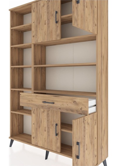 Arges Dolap 10 Raflı Tek Çekmeceli 4 Kapaklı 132x30x195 Çam-çam/çam Atlas Çam/atlas Çam Arges Dolap 10 Raflı Tek Çekmeceli 4 Kapaklı 132x30x195 Çam-çam/çam Atlas Çam/atlas Çam