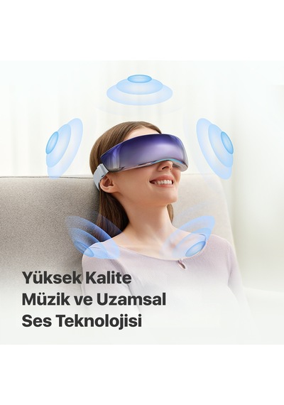 SKG KS700-e Akıllı Göz Masaj Aleti / Robotu Soğuk Kompress Mobil App, Isı Terapisi & Termoterapi Mor-lacivert