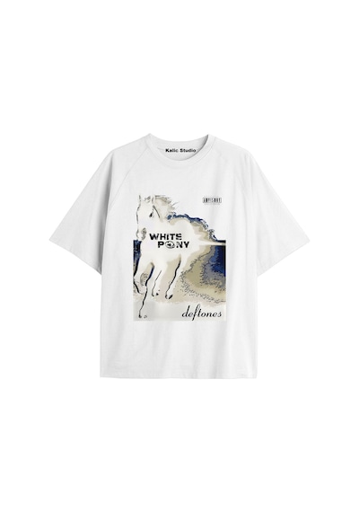 Kalic Studio Deftones Whıte Pony Oversize T-shirt Beyaz