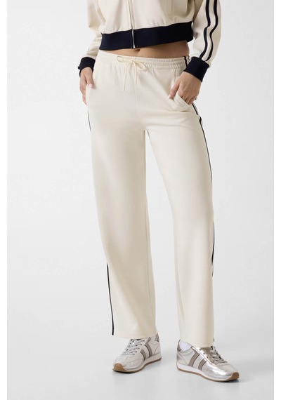 Guess Yan Bantlı Jogger Beyaz Kadın Eşofman Altı V6yb08k4286-g1o6