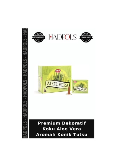 Premium Dekoratif Koku Aloe Vera Aromalı Konik Tütsü