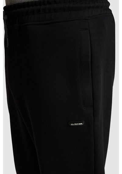 U.S. Polo Assn. Erkek Siyah Slim Fit Paçası Lastikli Eşofman Altı 50329444-vr046