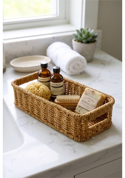 Hasır Rattan Organizer Sepet Kulplu Dekoratif Düzenleyici Sepet 26 X 11 X 7 Cm Çok Amaçlı Mutfak Banyo Raf Dolap Organizeri Doğal Hasır Sepet Kahverengi Kahverengi Hasır Rattan Organizer Sepet Kulplu Dekoratif Düzenleyici Sepet 26 X 11 X 7 Cm Çok Amaçlı Mutfak Banyo Raf Dolap Organizeri Doğal Hasır Sepet Kahverengi Kahverengi