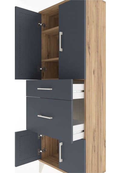 Arges Dolap 3 Raflı 2 Çekmeceli 4 Kapaklı 60x30x163 Çam-antrasit Atlas Çam Arges Dolap 3 Raflı 2 Çekmeceli 4 Kapaklı 60x30x163 Çam-antrasit Atlas Çam