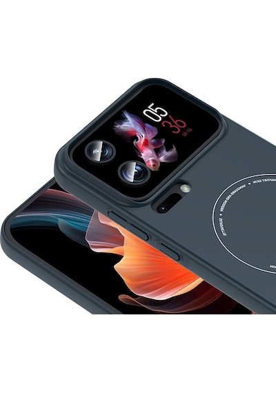 Adige Xiaomi 17 Pro Max Kılıf Elio Kablosuz Şrj Özellikli Kamera Korumalı Sert Pc Lacivert