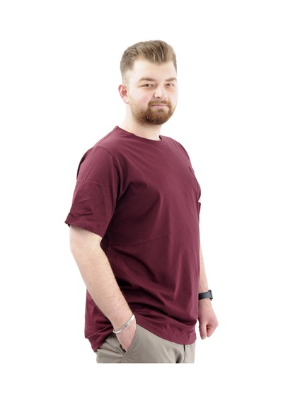 Mode Xl Erkek Büyük Beden T-shirt Pamuklu Baskılı Bisiklet Yaka Tişört Lımıted U24052 Mürdüm Mürdüm