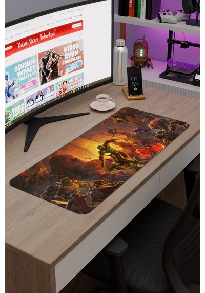 Doom Kaymaz Dikişli Kauçuk Oyuncu Mousepad V2 - 70x30 Xl Gaming Mouse Pad Fare Altlığı