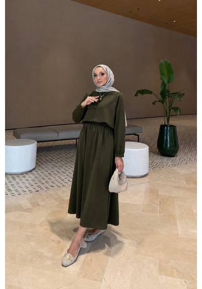 Riella Butik Cafu Oysho Tesettür Takım Haki